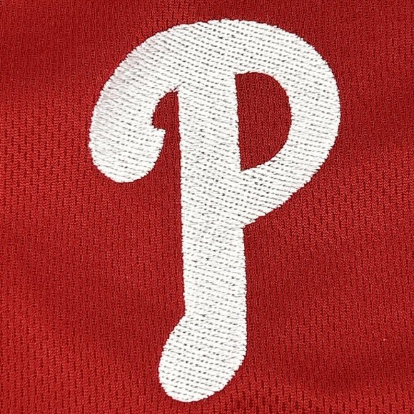Majestic Philadelphia Phillies Shirt Men's 4XT Red Short Sleeve Polo MLB - Picture 2 of 11